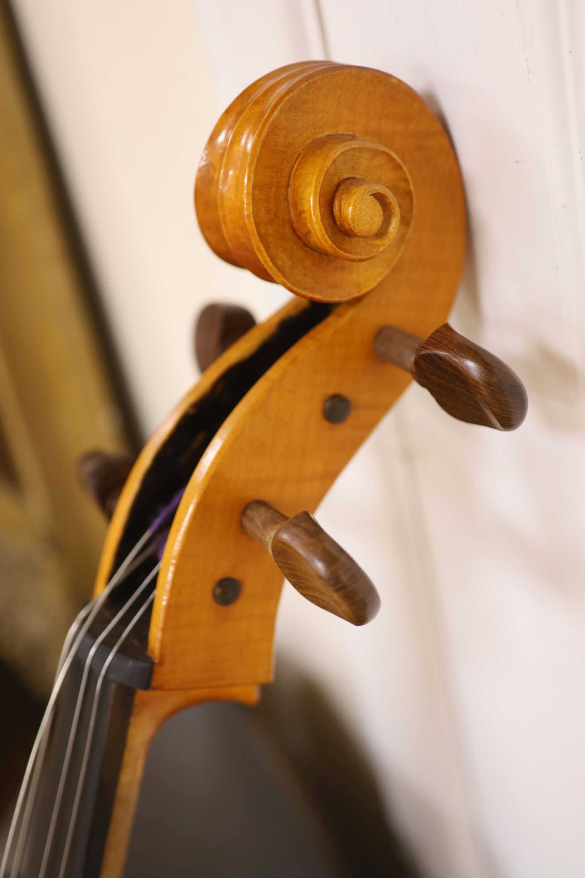 An English cello, Cobbold 96, with cover, back 75.5cm